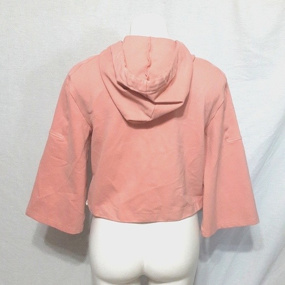 Cicishop Cropped Hoodie Sweater XS Boxy Fit Bell Sleeves Pullover Streetwear - Picture 6 of 8